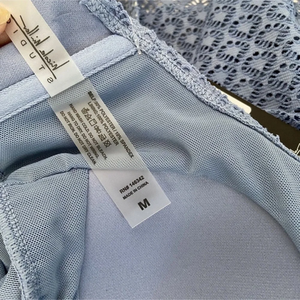 Nicole Miller Crochet Swimdress One Piece (M) NWT - Picture 10 of 12